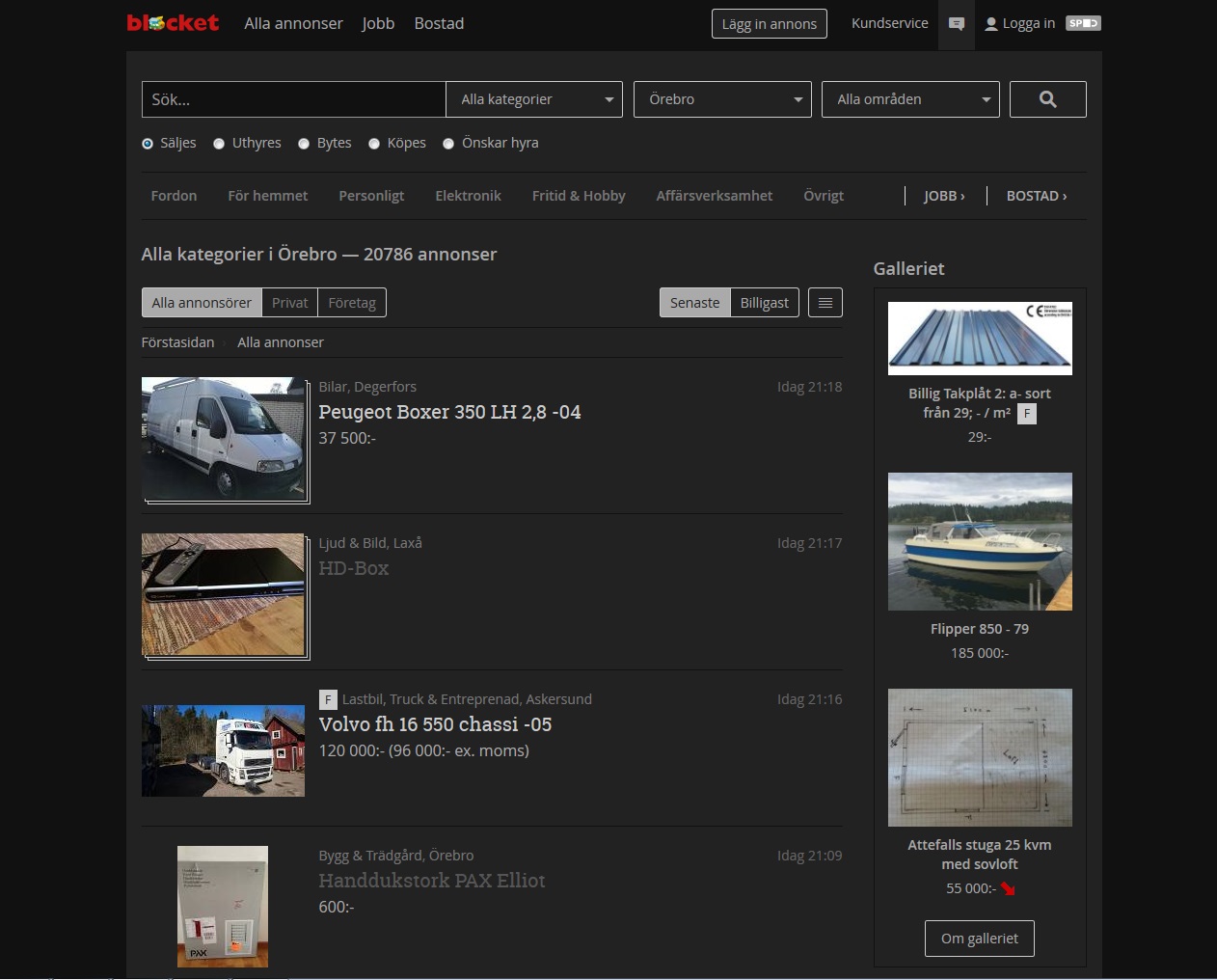 Colas Dark Blocket.se