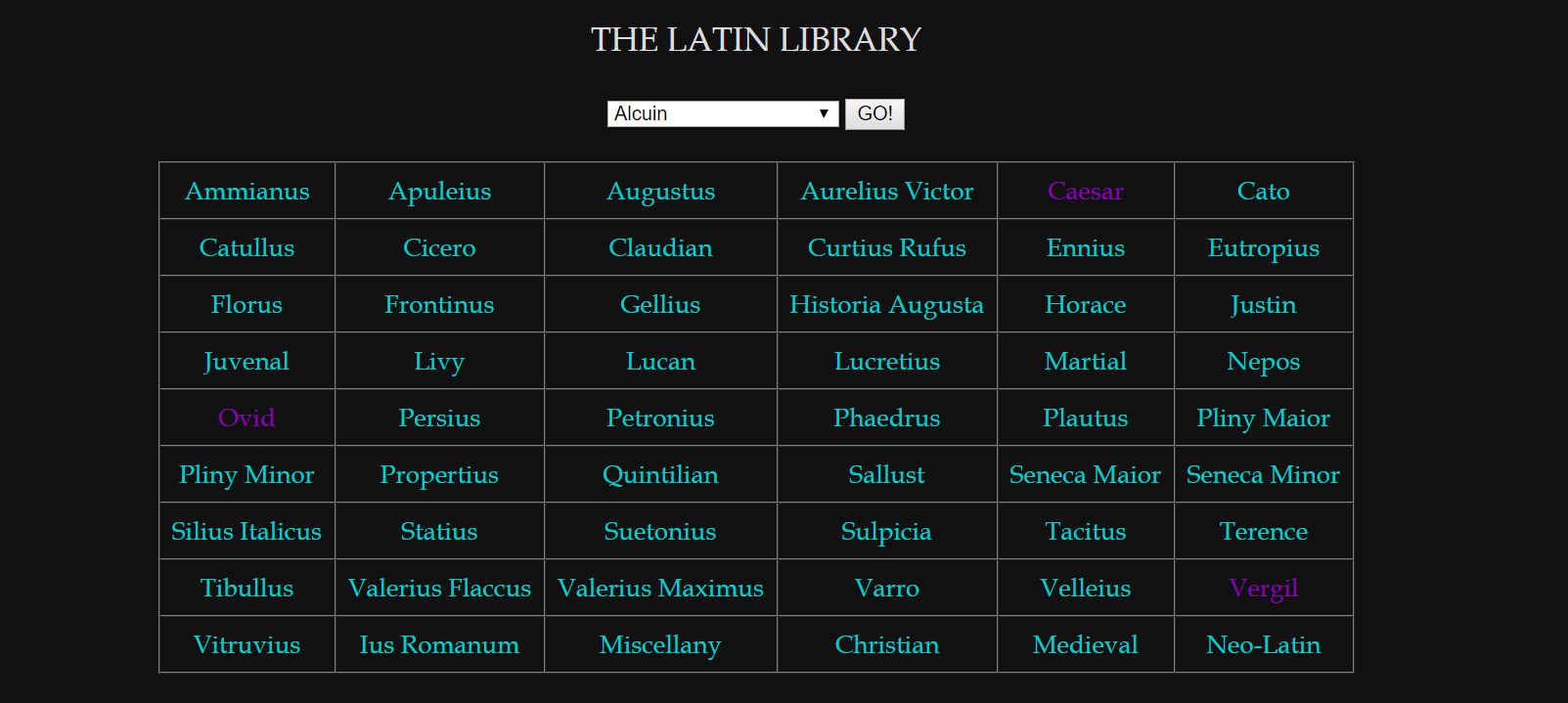 Dark Latin Library
