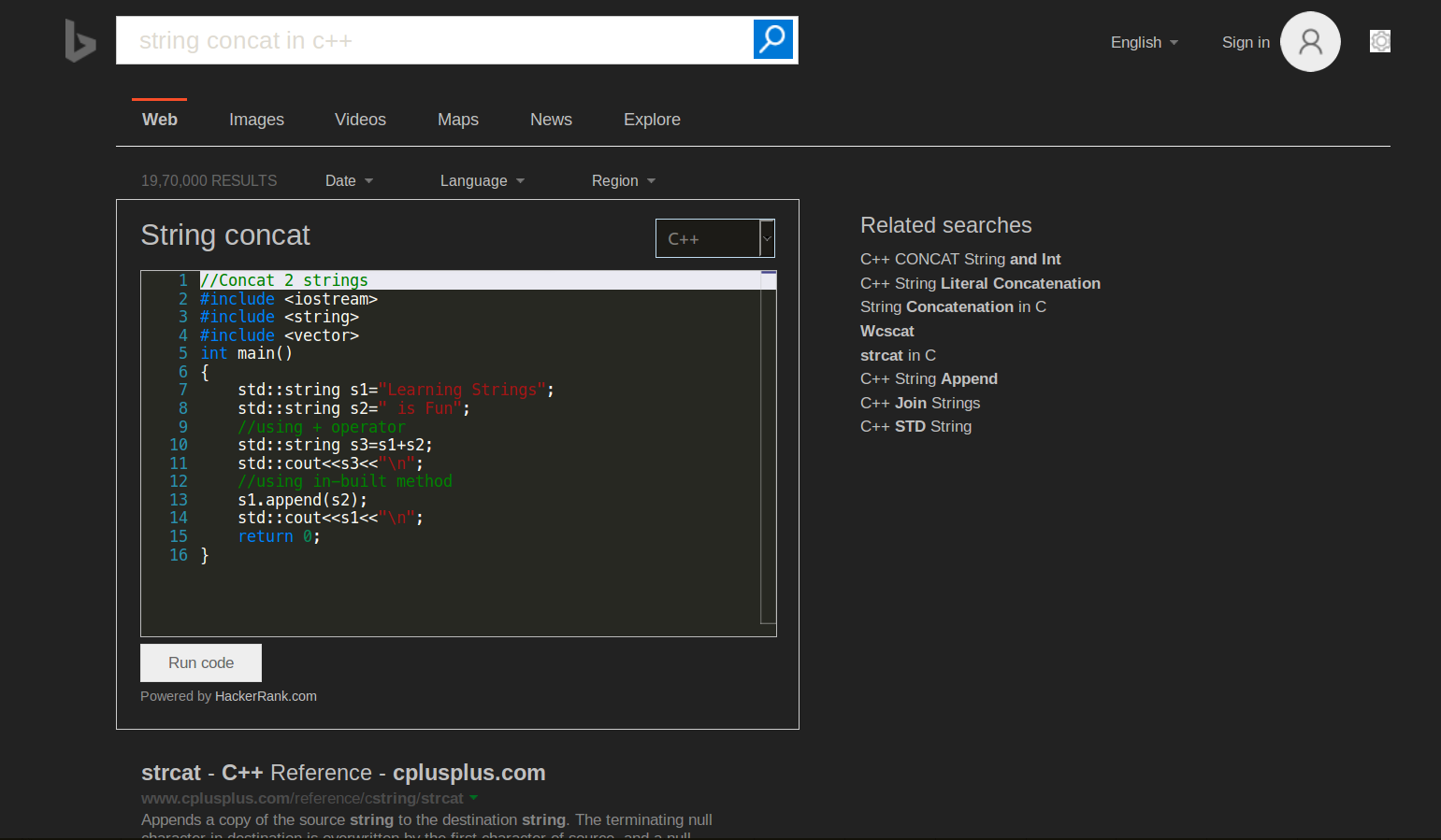 Bing Dark