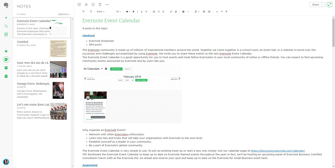 Evernote (fixes)