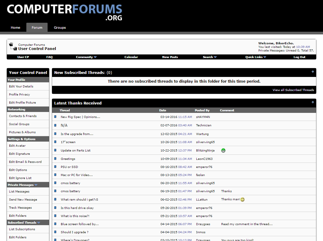 ComputerForums.org Dark and gray
