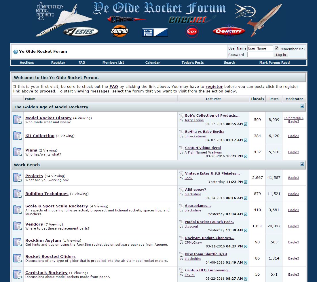 Ye Olde Rocket Forum
