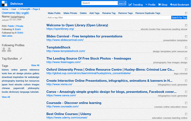 del.icio.us Clean (May 2016)