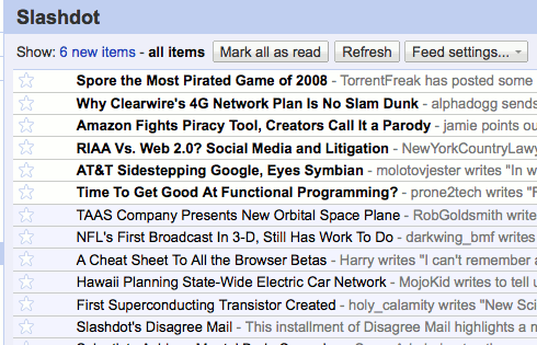 Google Reader: 30% more items on one page