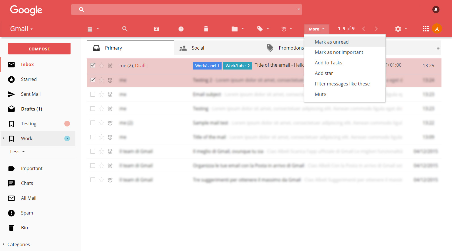 Clean UI for Gmail