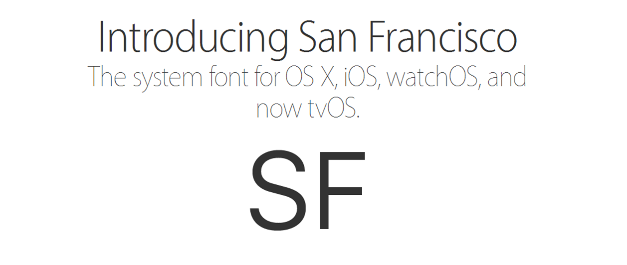 Global | Apple´s San Francisco Font | SanFrancisco