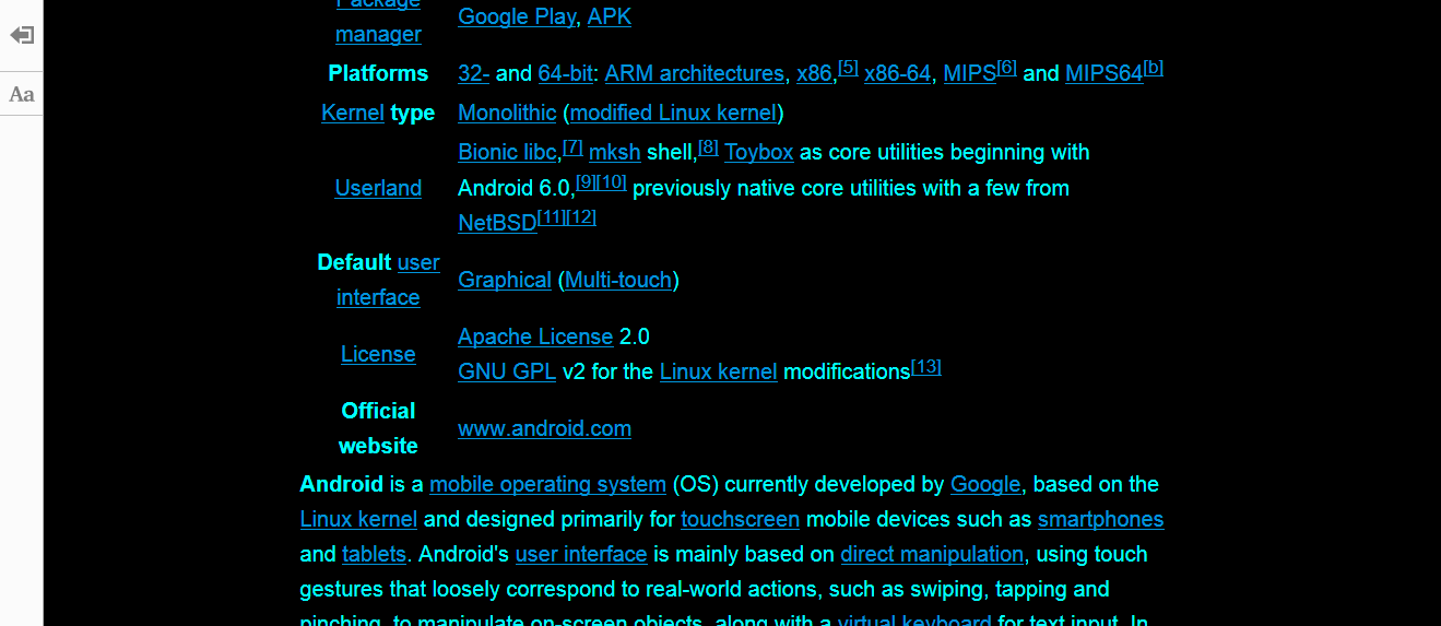 Yet Another Dark Theme for Firefox's about:reader