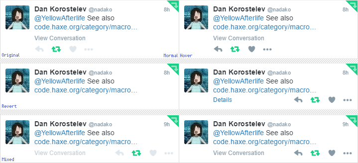 TweetDeck - restore conventional tweet footer