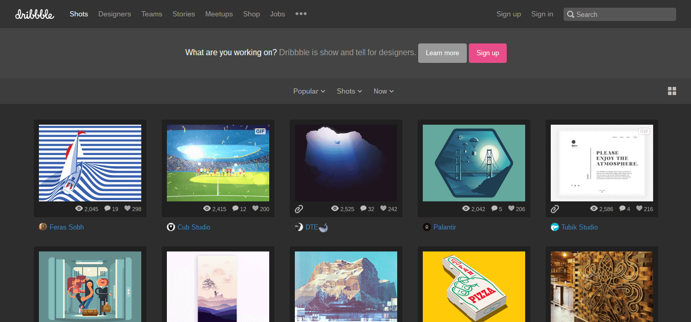 Dribbble Dark Acent