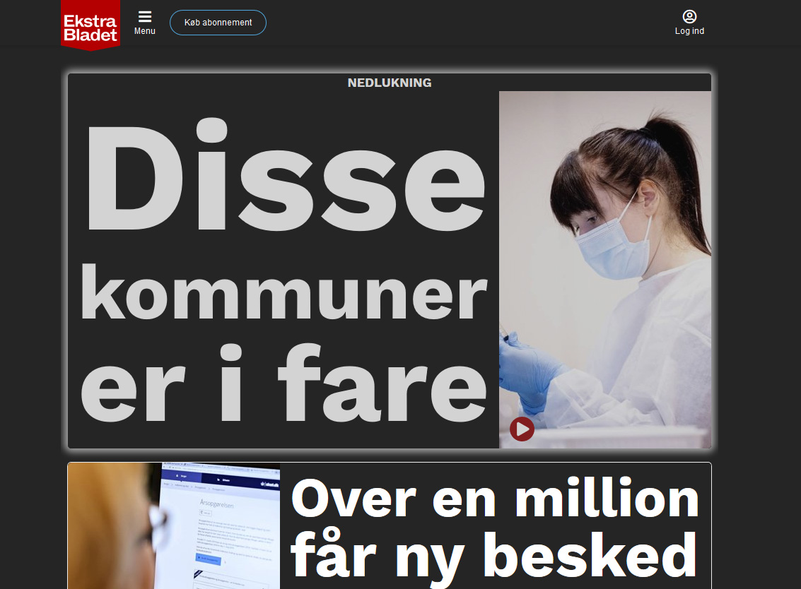 ekstrabladet, Dark mode.
