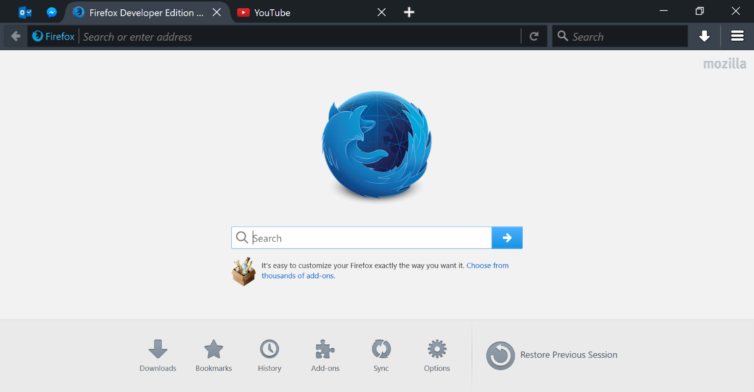 Firefox Australis Dark Dev-Ed