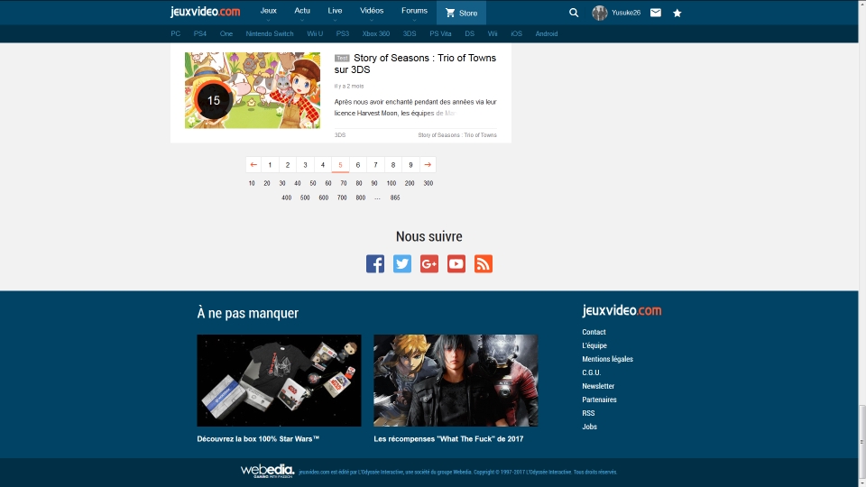 Jeuxvideo.com (JVC) - Vidéo pied de page
