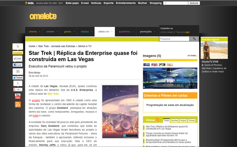 Website Cleaner - Omelete.com.br
