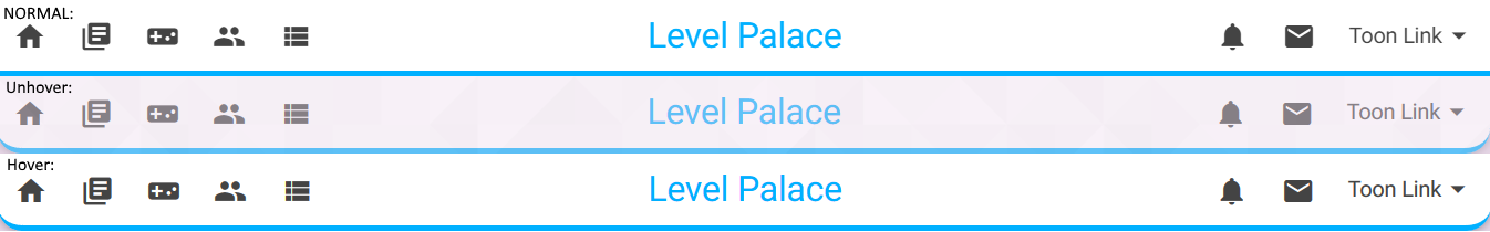 Rounded & Opacity Fading Navbar for Level Palace.