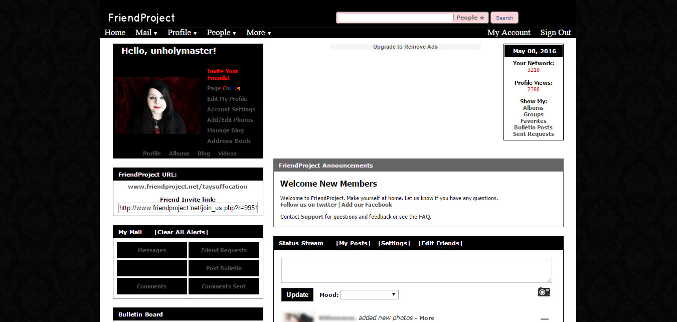 † FriendProject Advertisement Remover †