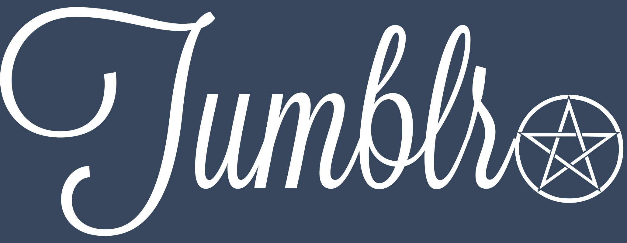 † Tumblr Cursive Banner/Header & Wiccan Pentacle †