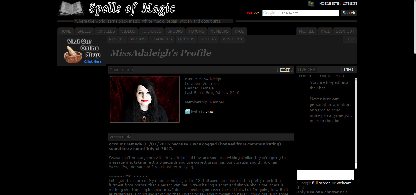 † Spells of Magic Dark Theme †