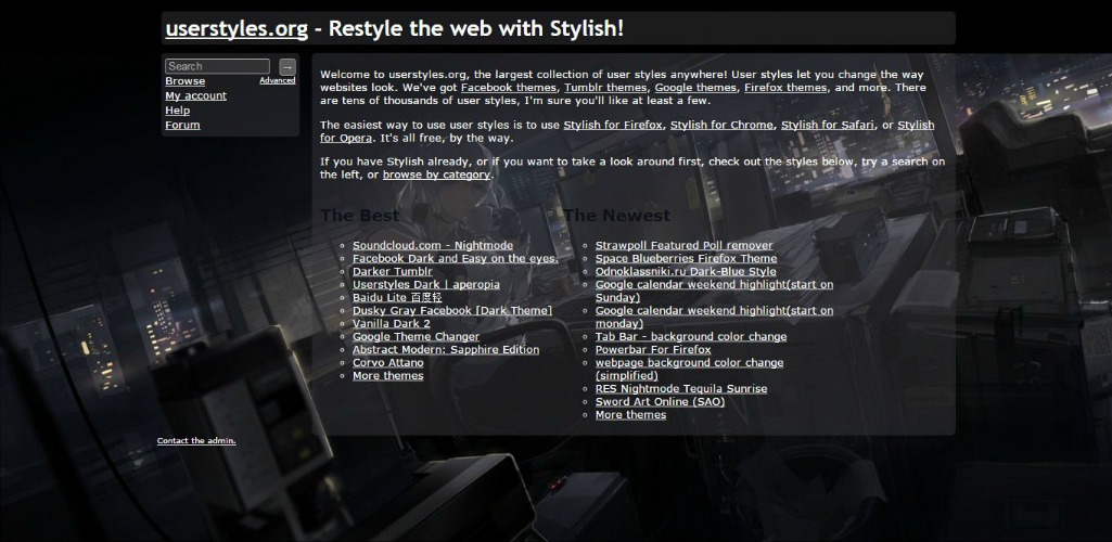 userstyles.org Custom - Dark Anime