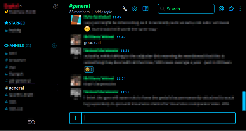 Dark Neon Slack without glow
