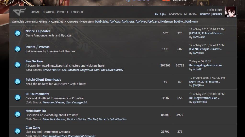 Custom Design for CrossFire Forums - Fiere