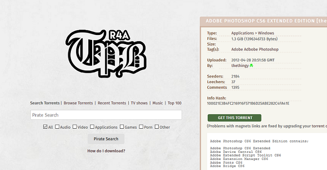 The Pirate Bay - Flat Style
