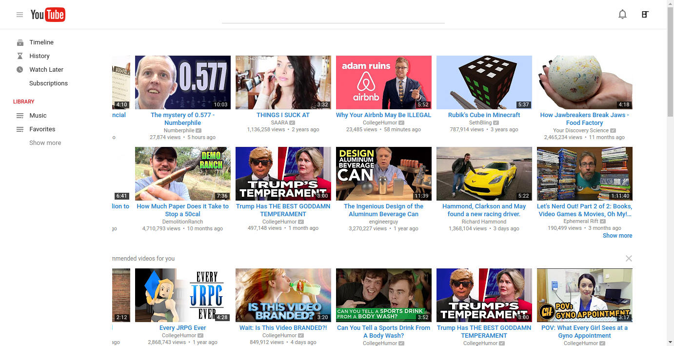 YouTube decrapifier