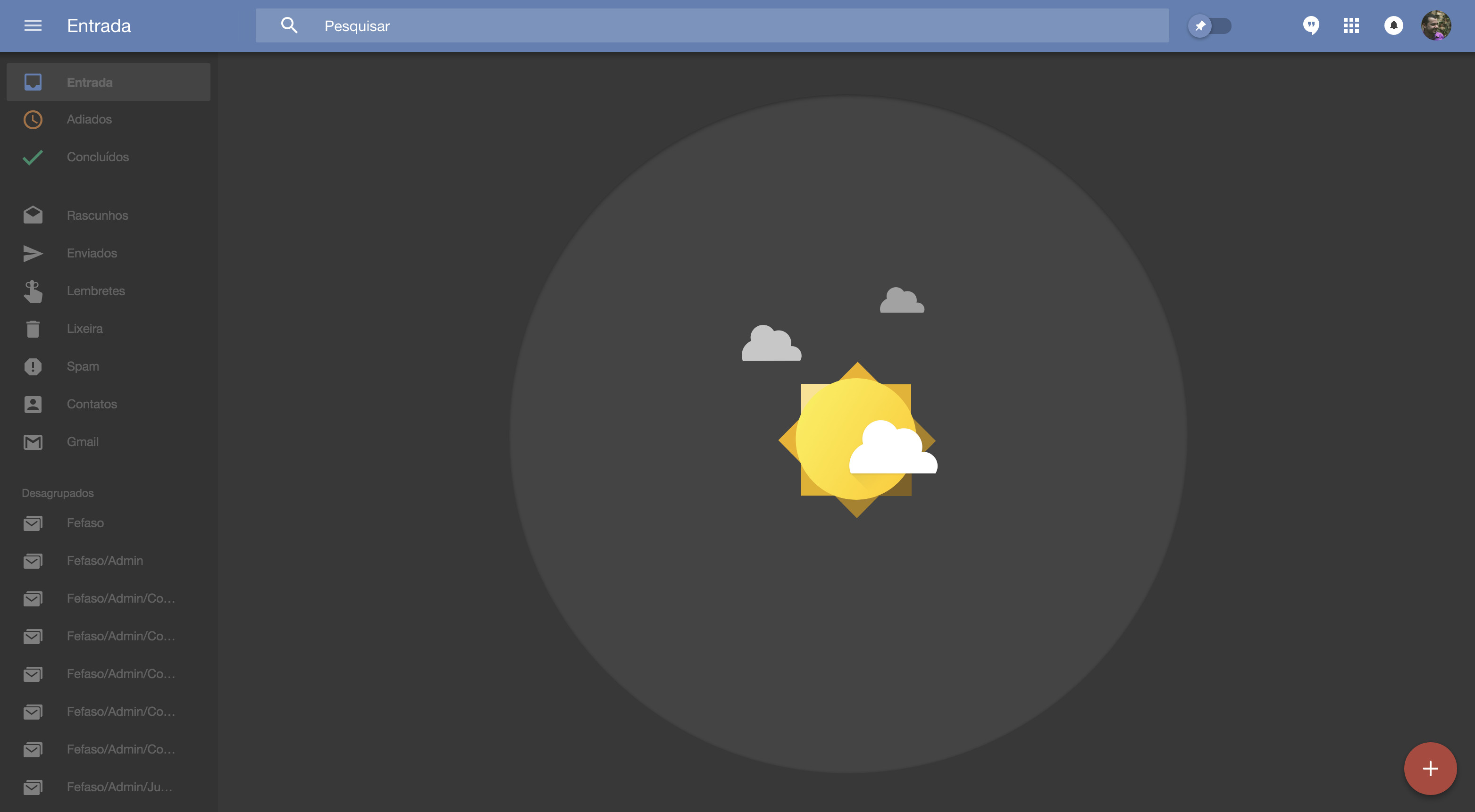Google Inbox dark theme by @fefas