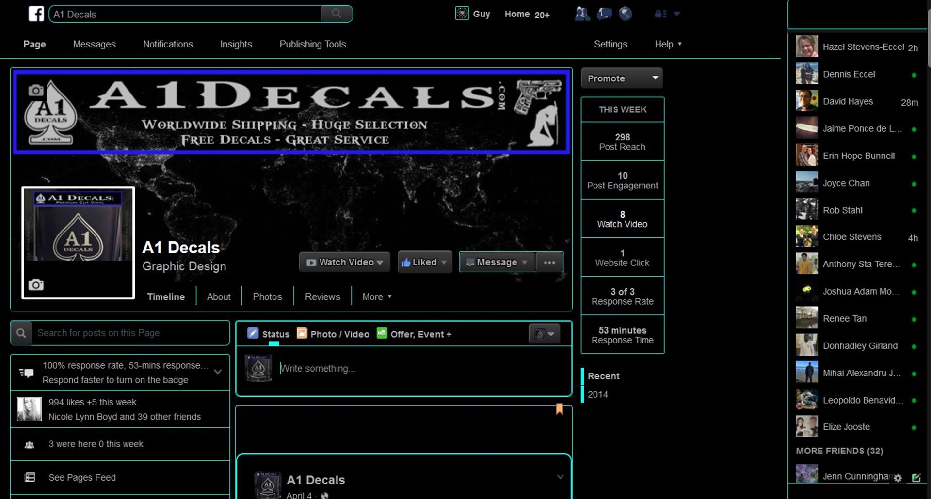 Facebook Dark Black Midnight Smacked Neo v2.0