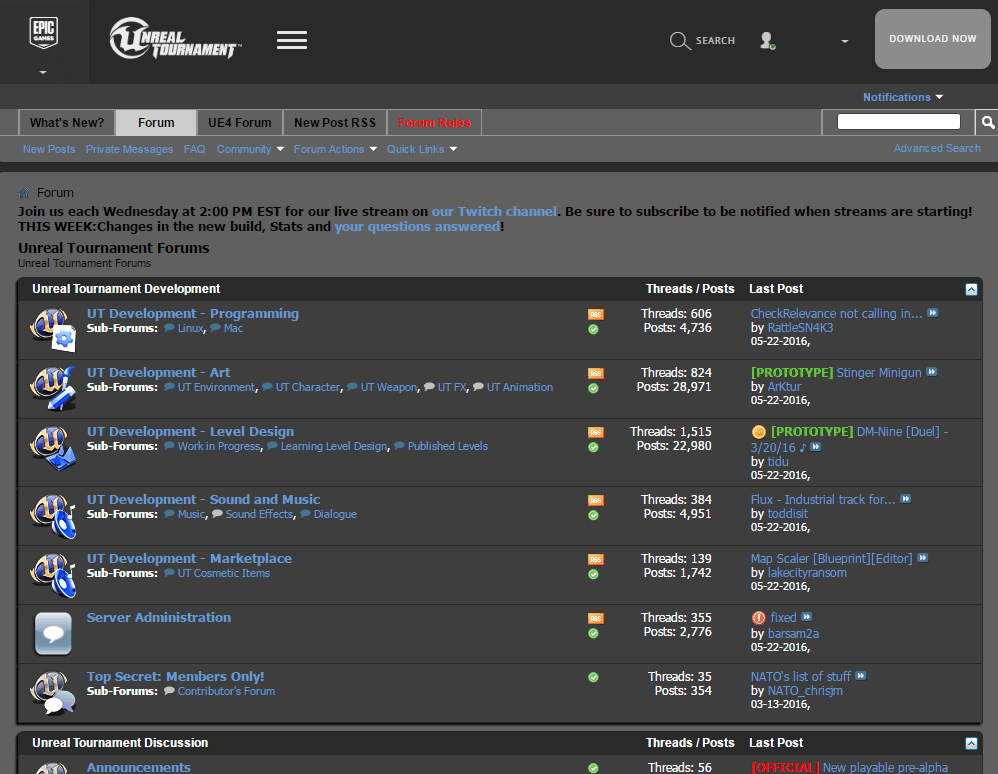Dark Unreal Tournament Forums V1 (Old)