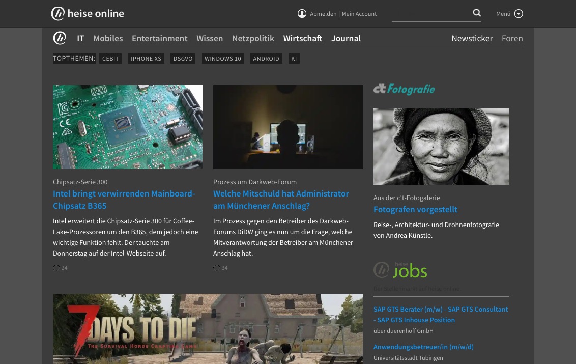 Heise Online | DARK THEME 2022