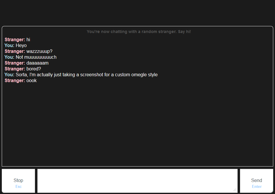 Dark/minimal omegle