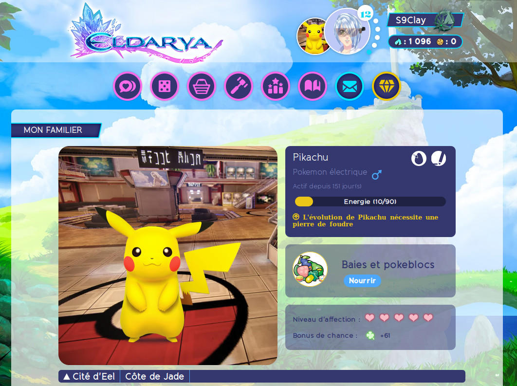 Eldarya - [familier]Pikachu (pet model)