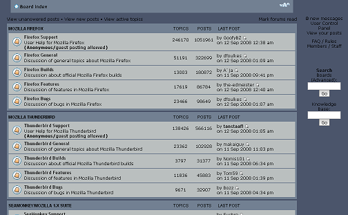 MozillaZine Forums Blue & Grey Style