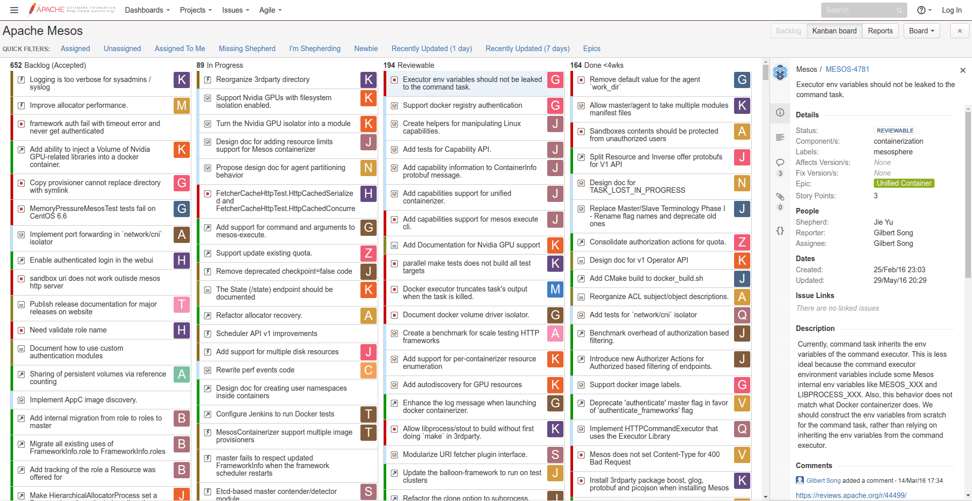 Jira Board Condensed