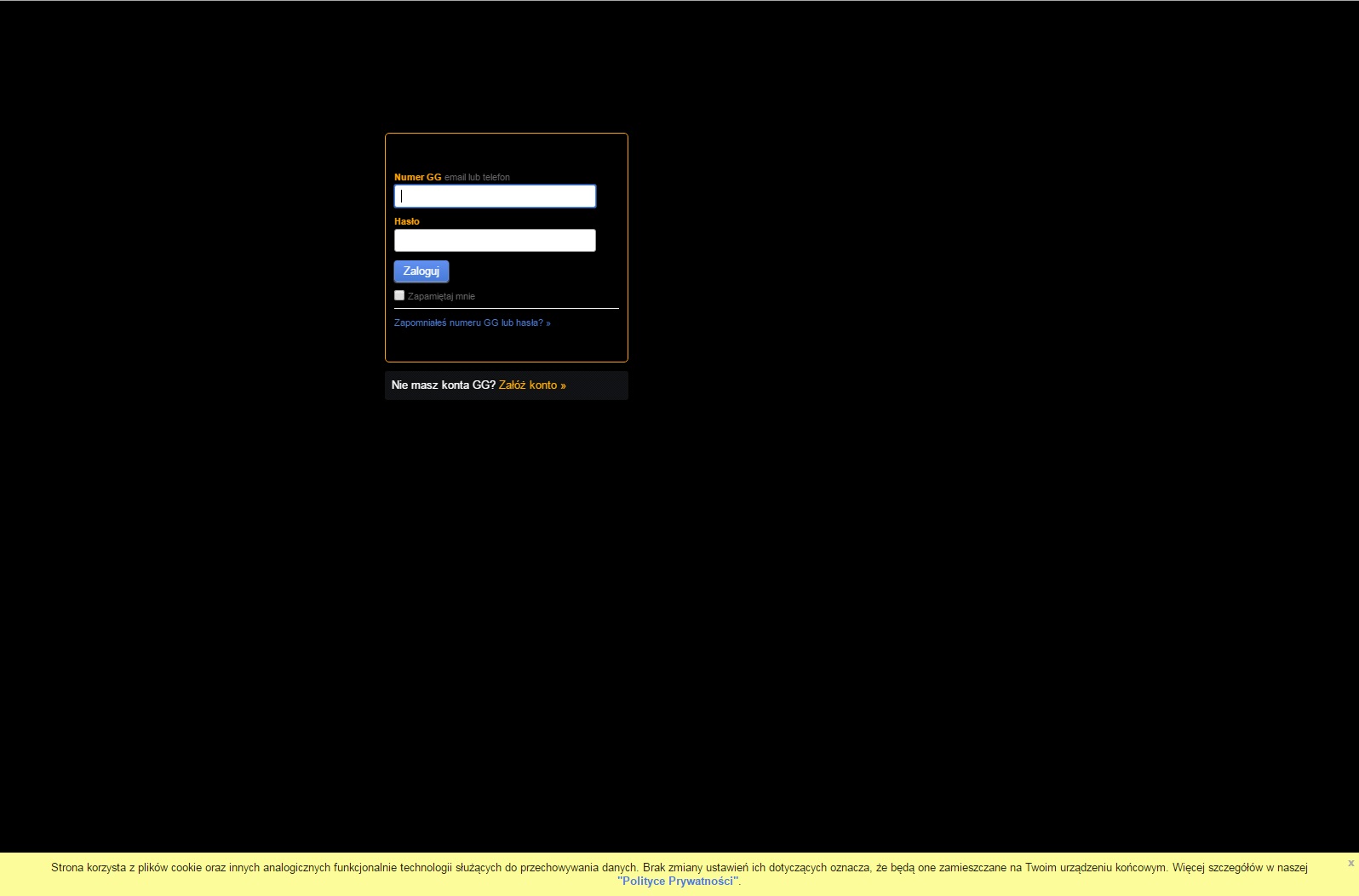 Web GG.pl Dark/Orange version