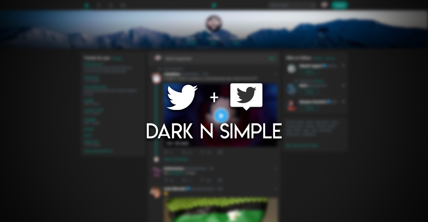 Twitter - Dark n Simple