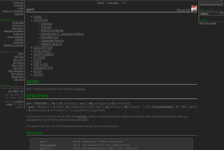 Perl and CPAN Dark Theme