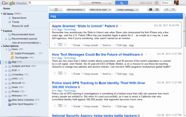 OS X Style for New Google Reader