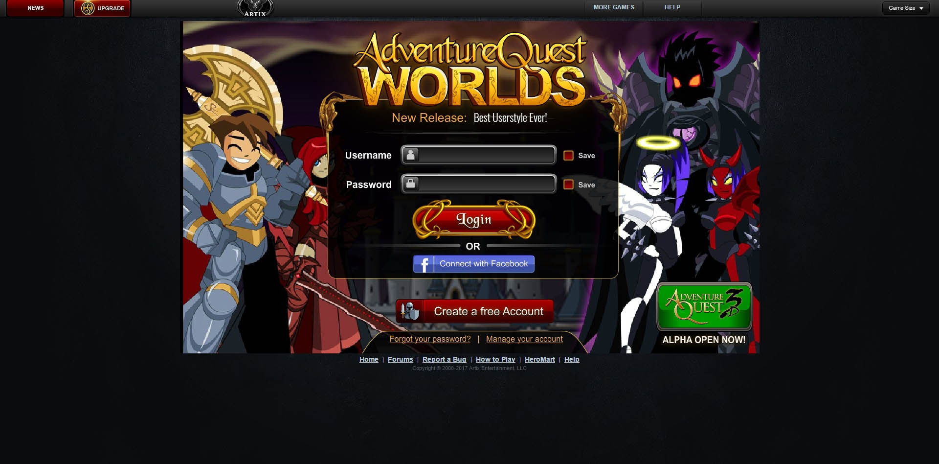 AQW - AdventureQuest Worlds custom style