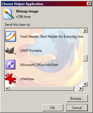 Choose Helper Application - Save File Background