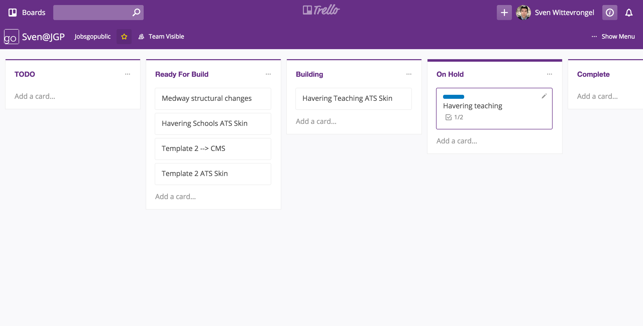 Trello - Minimalist Dark