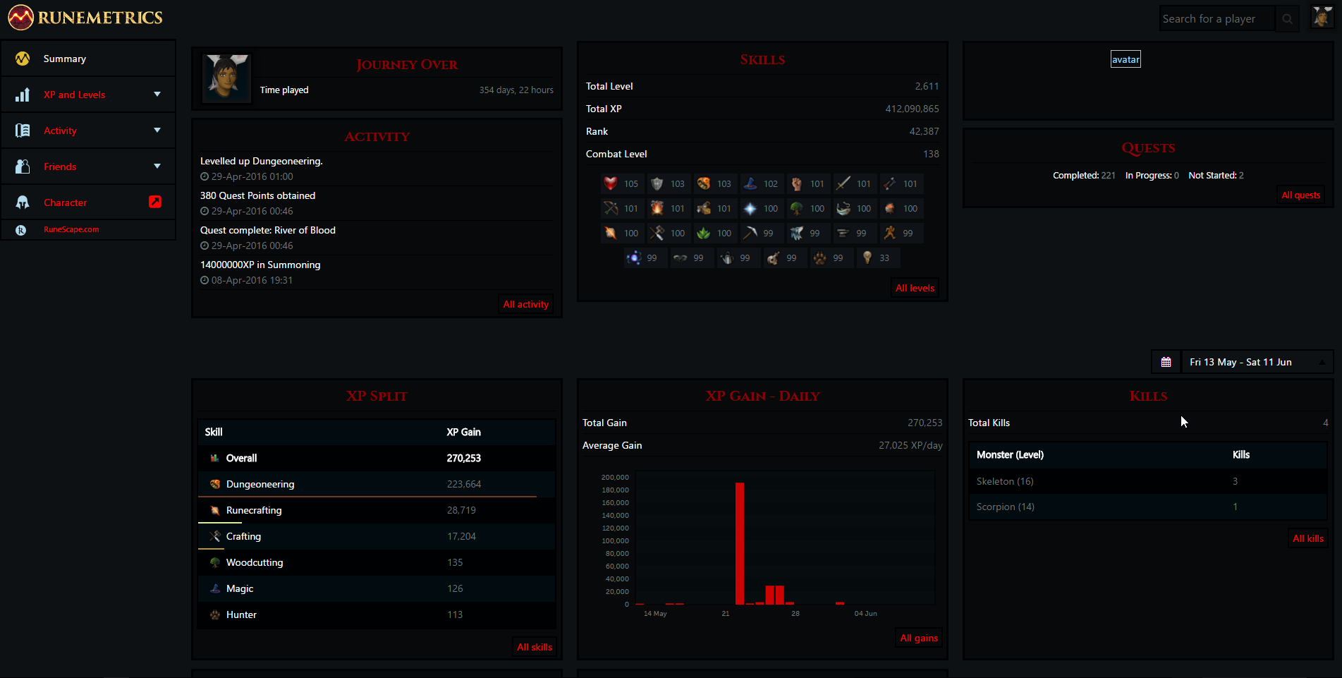Dark Runemetrics