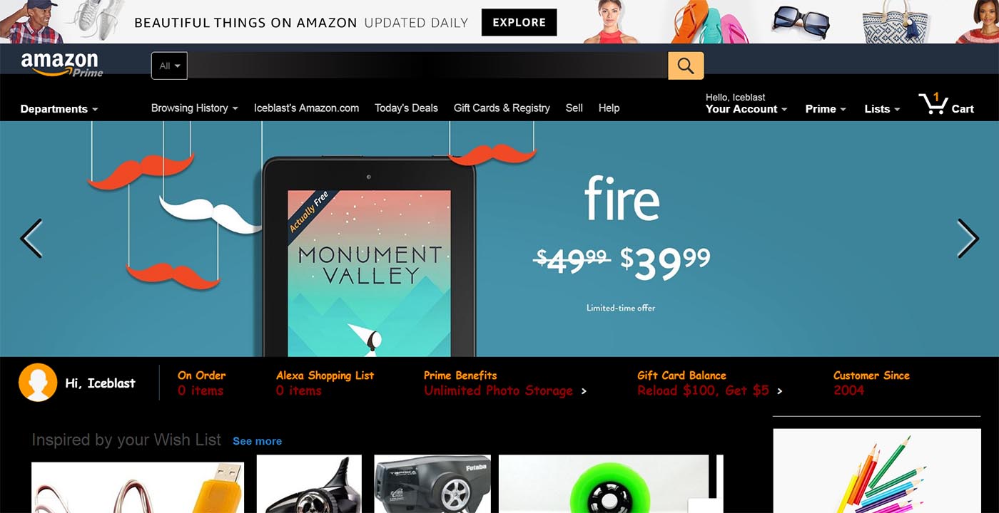 Amazon Dark and Easy on the eyes