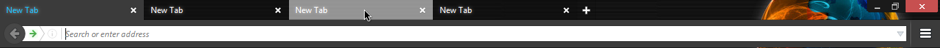 Dark Modern Square Tabs for Firefox Australis