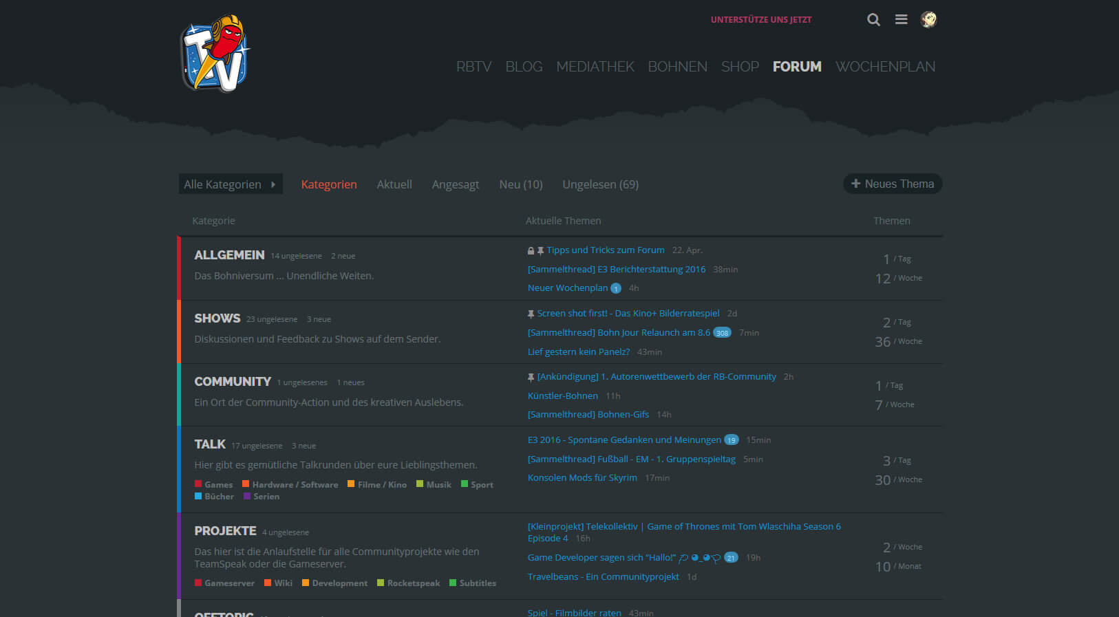 Rocket Beans Forum Dark Theme - Beta