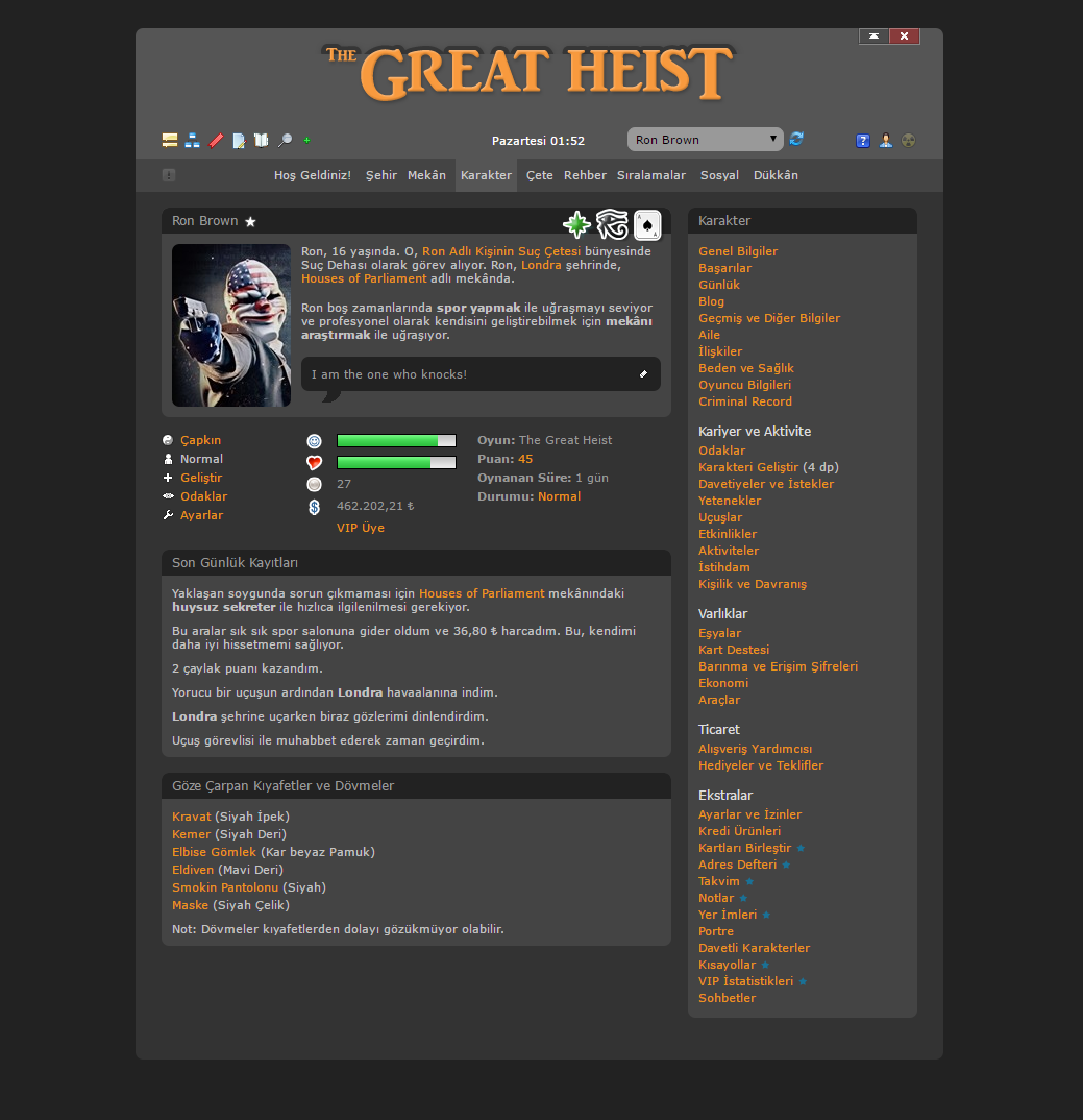 The Great Heist Black Theme