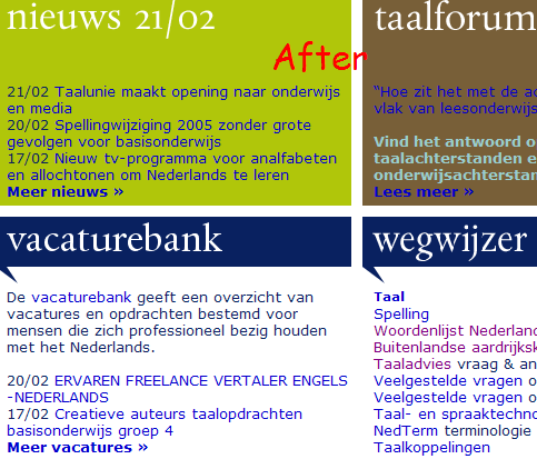 Improve readability of Taalunie sites