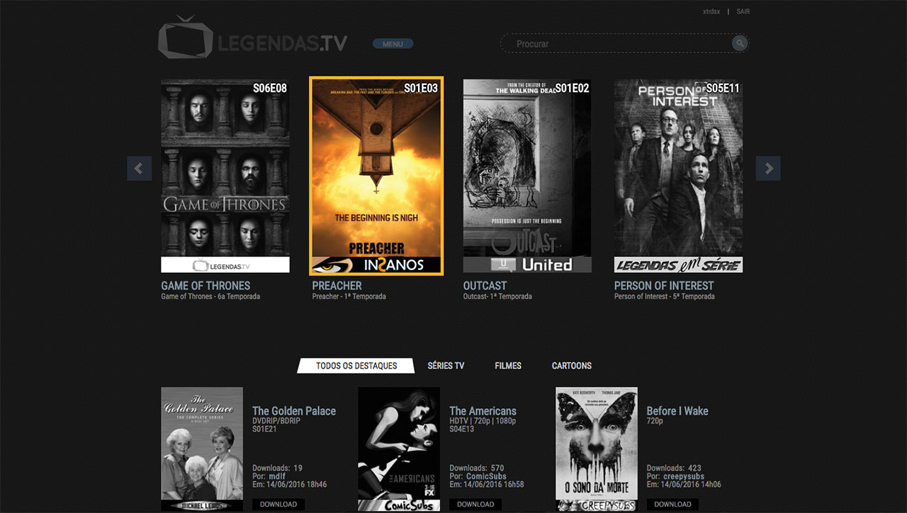 Legendas.TV Dark