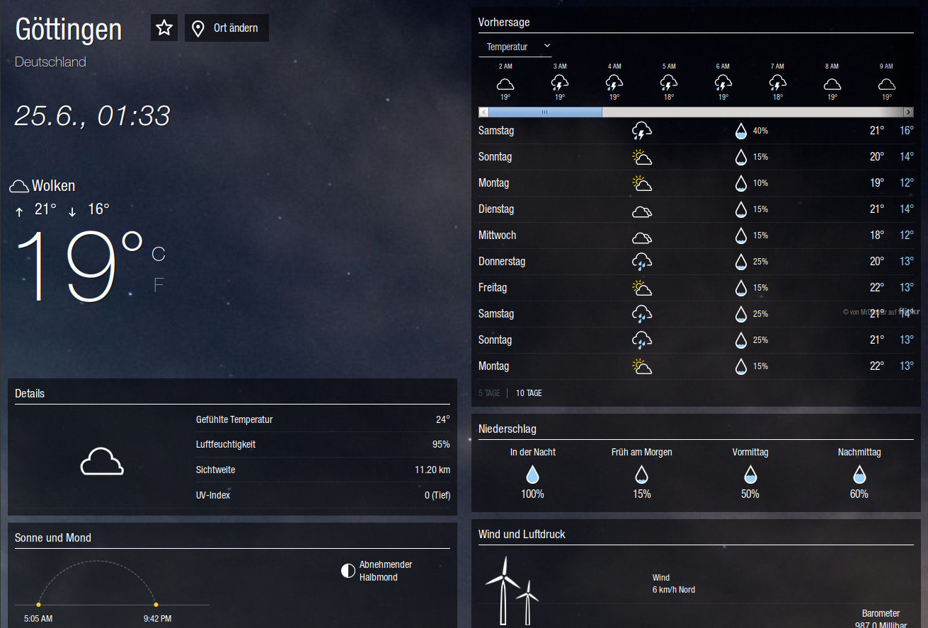 Simple Yahoo weather
