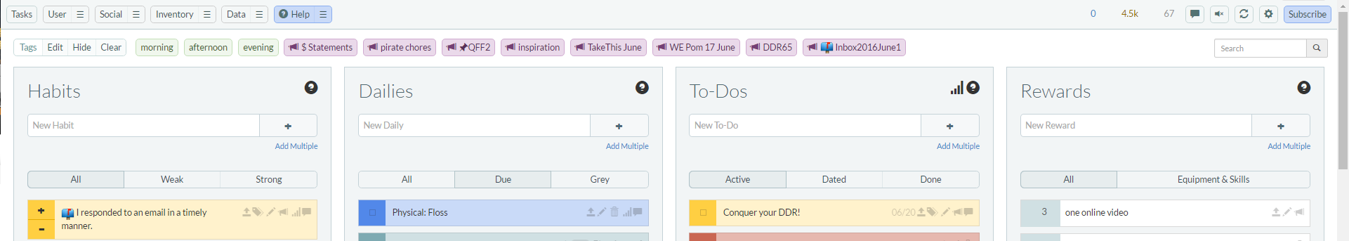 Habitica: Boss Button